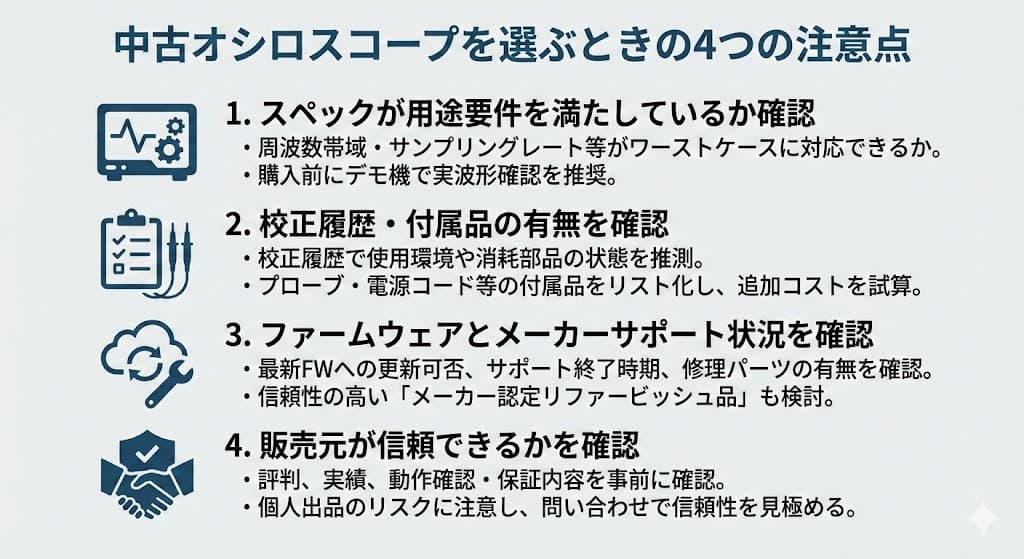 オシロスコープは中古でもいい？